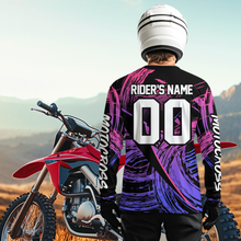 Load image into Gallery viewer, Purple Motocross Racing Jersey Custom Dirtbike Shirts Men Kid Women Offroad Shirt XM396