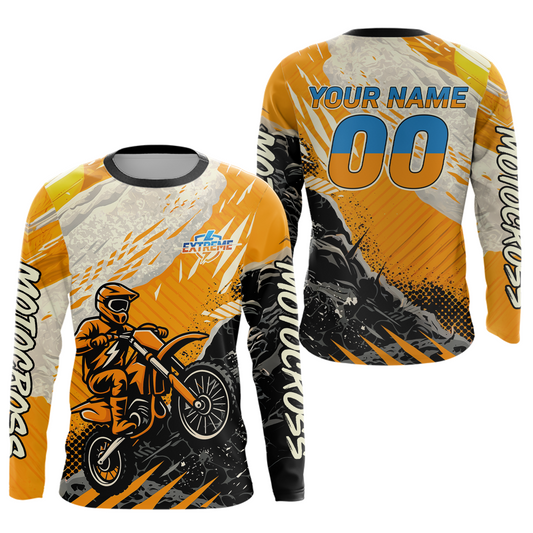 Orange Motocross Jersey Custom Dirt Bike Shirts Men Kid Women Racing Off road Jersey XM416