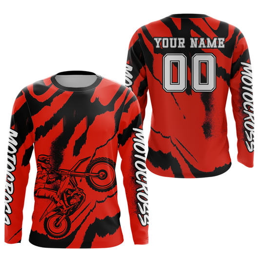 Red Motocross Jersey for Kid Women Men Custom Dirt Bike Shirts Moto Racing Shirt XM428