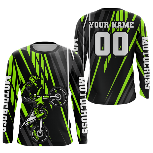 Green Custom Motocross Jersey for Men Women Kid Dirt Bike Shirts Moto Racing Shirt XM461