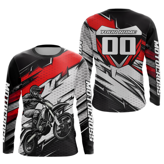 Red Motocross Jersey for Men Kid Women Dirt Bike Jersey Youth Motorcycle Riding Shirt XM487