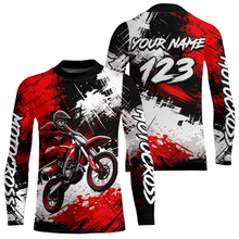 Load image into Gallery viewer, Custom Red Motocross Jersey for Kid Adult Dirt Bike Shirts Men Women Riding Shirt XM491