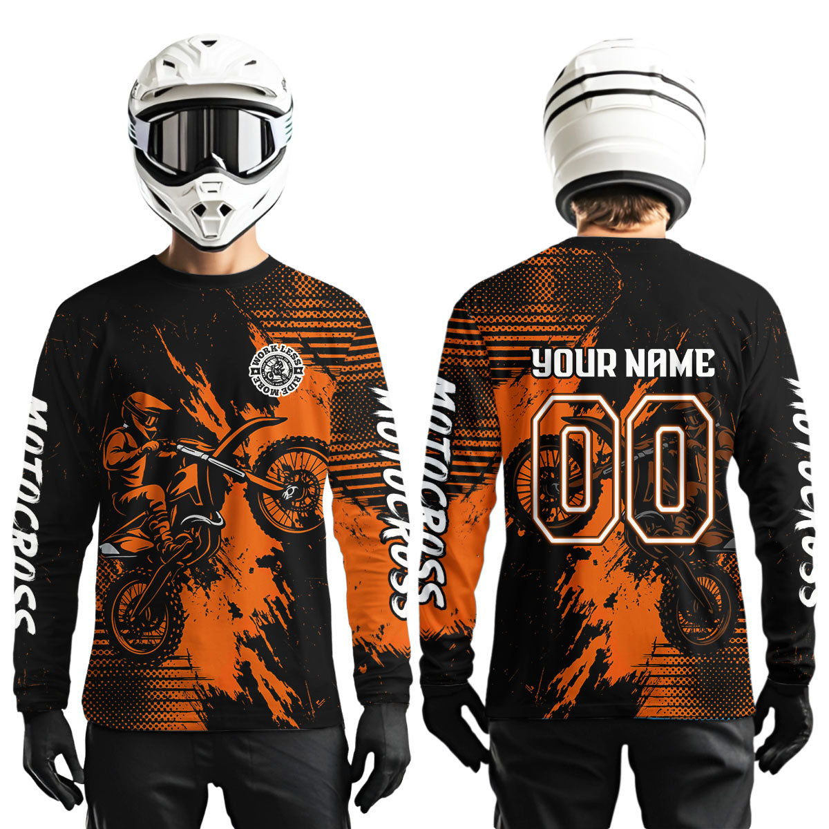 Orange Motocross Jersey Custom Dirt Bike Shirts Men Kid Women Motorcycle Jersey XM419