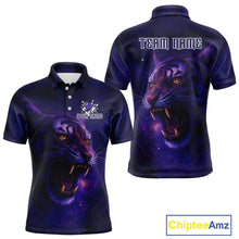 Load image into Gallery viewer, Purple Tiger Bowling Shirts for Team Men Women Custom Bowling Jersey Polo &amp; 1/4 Zip Shirt MBL189