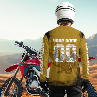 Yellow Dinosaur Motocross Jersey Custom Dirt Bike Shirt Men Kid Women Racing Jersey XM411