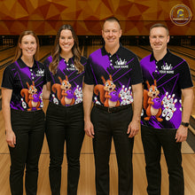 Load image into Gallery viewer, Custom Purple Squirrel Bowling Jersey for Women Bowling Team Shirts Bowling Polo &amp; 1/4 Zip HNT301