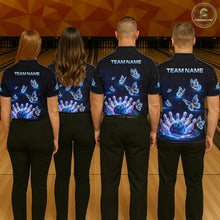 Load image into Gallery viewer, Custom Galaxy Butterflies Bowling Jersey for Men Bowling Tournament Polo &amp; 1/4 Zip Bowling Team Shirts HNT211