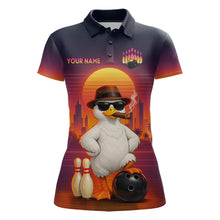 Load image into Gallery viewer, Custom Funny Duck Bowling Jersey for Women Bowling Uniform Polo &amp; 1/4 Zip Bowling Team Shirts HNT235