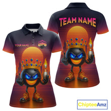 Load image into Gallery viewer, Custom Funny Bowling Jersey for Women Bowling Uniform Polo &amp; 1/4 Zip Bowling Team Shirts HNT129