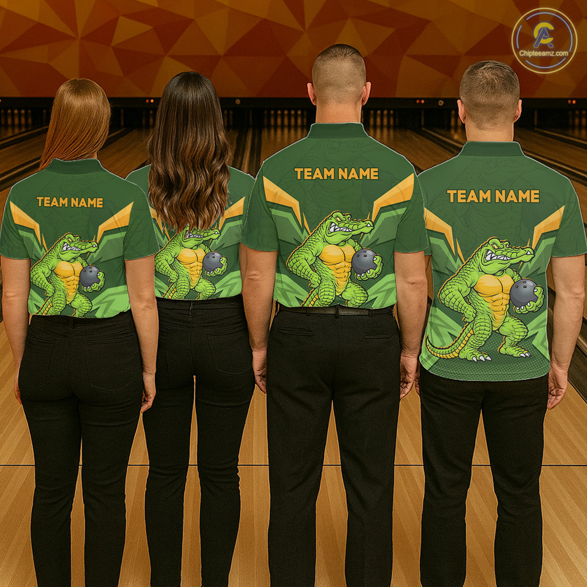 Personalized Funny Crocodile Bowling Shirt Alligator Bowling Jersey for Men Polo & 1/4 Zip HNT209