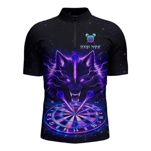 Custom Galaxy Thunder Wolf Darts Board Dart Shirts For Men Darts Team Jerseys Dart League NNT150