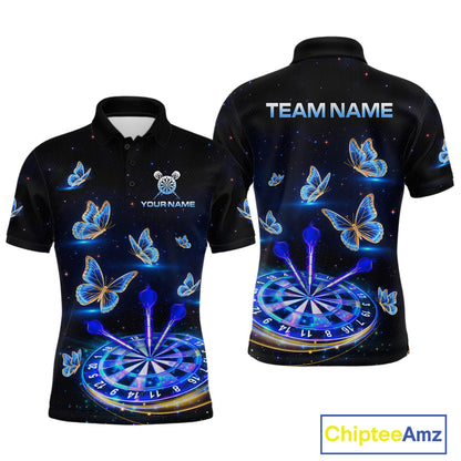 Custom Galaxy Butterflies Darts Board Dart Shirts For Men Darts Team Jerseys Dart League NNT151