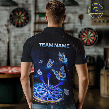 Custom Galaxy Butterflies Darts Board Dart Shirts For Men Darts Team Jerseys Dart League NNT151