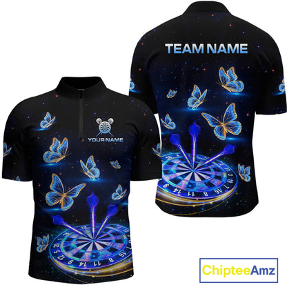 Custom Galaxy Butterflies Darts Board Dart Shirts For Men Darts Team Jerseys Dart League NNT151