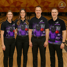 Load image into Gallery viewer, Custom Funny Black Cat Bowling Jersey for Men Bowling League Bowling Team Shirts HN289