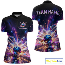 Load image into Gallery viewer, Galaxy Bowling Jersey for Women Bowling League Polo &amp; 1/4 Zip Custom Bowling Team Shirts HNT228