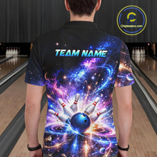 Load image into Gallery viewer, Custom Galaxy Bowling Jersey for Men Bowling Uniform Polo &amp; 1/4 Zip Bowling Team Shirts HNT227