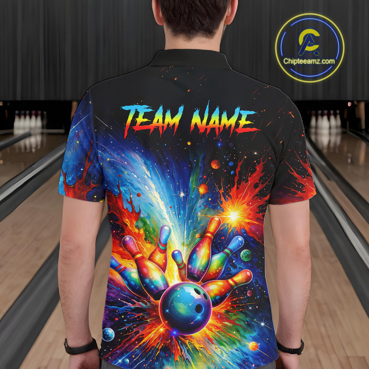 Custom Colorful Bowling Jersey for Men Bowling Uniform Polo & 1/4 Zip Bowling Team Shirts HNT226