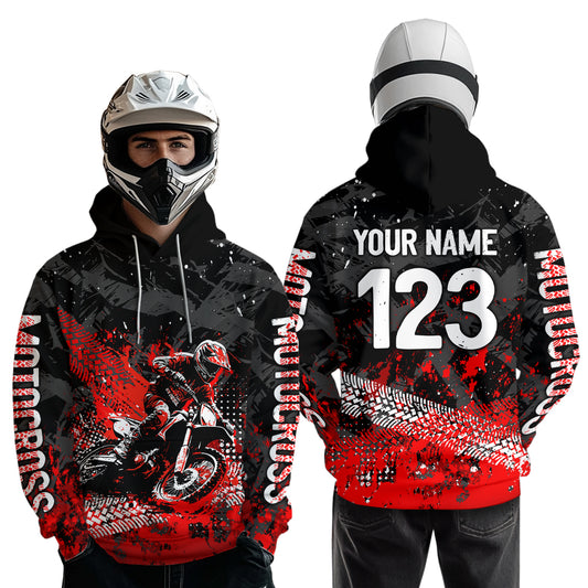 Custom Red Motocross Jersey Hoodie Kid Men Women Youth Dirt Bike Motorcycle Hoodie HOT37