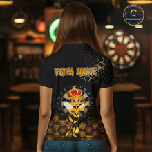 Load image into Gallery viewer, Custom Funny Queen Bee Dart Shirt Dart Team Jersey for Women Dartboard Polo &amp; 1/4 Zip Shirts NNT165