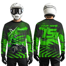 Load image into Gallery viewer, Custom Green Off-Road Quad Bike Shirt Extreme ATV Motocross Shirts Kid Men Women UPF30+ DNT79