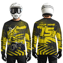 Load image into Gallery viewer, Custom Yellow Off-Road Quad Bike Shirt Extreme ATV Motocross Shirts Kid Men Women UPF30+ DNT79