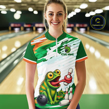 Load image into Gallery viewer, Custom Funny Chameleon Bowling Jersey for Women Bowling Team Shirts Bowling League HNT308