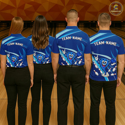 Custom Funny Tornado Bowling Jersey for Men Bowling Team Shirts Bowling League Polo & 1/4 Zip HNT488
