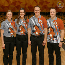 Load image into Gallery viewer, Custom Funny Horse Bowling Jersey for Women Bowling Team Shirts Bowling League Polo &amp; 1/4 Zip HNT181