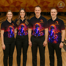 Load image into Gallery viewer, Custom Funny Cat Bowling Jersey for Women Bowling Tournament Polo &amp; 1/4 Zip Bowling Team Shirts HNT204