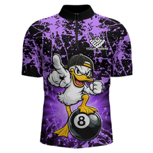 Load image into Gallery viewer, Custom Purple Funny Duck Billiard Shirt for Men Billiard Team Jersey League 8 Ball Pool Shirts NNT171