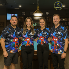 Load image into Gallery viewer, Custom Blue Funny Chicken 8 Ball &amp; 9 Ball Billiard Shirt for Women Billiard Team Jerseys NNT190