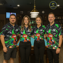 Load image into Gallery viewer, Custom Green Funny Chicken 8 Ball &amp; 9 Ball Billiard Shirt for Women Billiard Team Jerseys NNT190