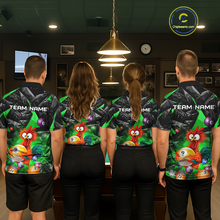 Load image into Gallery viewer, Custom Green Funny Chicken 8 Ball &amp; 9 Ball Billiard Shirt for Women Billiard Team Jerseys NNT190