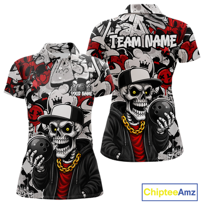 Skull-themed shirt with 'Teamname' text and Chiptee Amz branding.