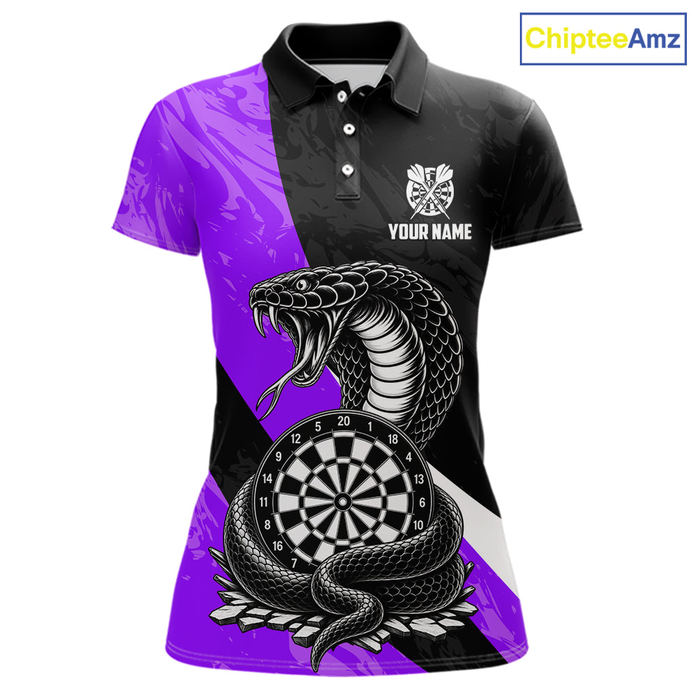 Custom Purple Cobra Snake Darts Shirt for Women Darts Team Jerseys Dartboard Shirt NNT294