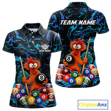 Load image into Gallery viewer, Custom Teal Blue Chicken 8 Ball Billiard Shirt for Women Billiard Jerseys Team Billiard League NNT197