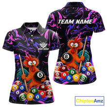 Load image into Gallery viewer, Custom Purple Chicken 8 Ball Billiard Shirt for Women Billiard Jerseys Team Billiard League NNT197