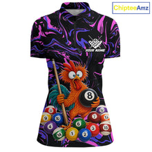 Load image into Gallery viewer, Custom Purple Chicken 8 Ball Billiard Shirt for Women Billiard Jerseys Team Billiard League NNT197