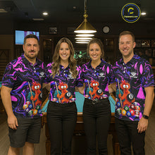 Load image into Gallery viewer, Custom Purple Chicken 8 Ball Billiard Shirt for Women Billiard Jerseys Team Billiard League NNT197