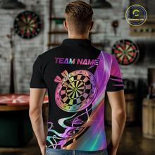 Load image into Gallery viewer, Custom Neon Pattern Dart Shirts For Men Dart Board Shirts Polo &amp; 1/4 Zip Dart Jersey Team NNT128