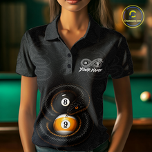 Load image into Gallery viewer, Custom Snake Yin Yang 8 Ball 9 Ball Billiard Shirt for Women Billiard Team Jersey Billiard League NNT185