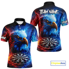Load image into Gallery viewer, Custom Lightning Thunder Eagle Dart Shirts for Men Darts Team Jerseys Polo &amp; 1/4 Zip NNT137