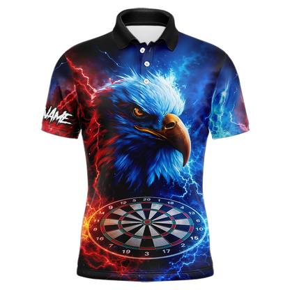 Custom Lightning Thunder Eagle Dart Shirts for Men Darts Team Jerseys Polo & 1/4 Zip NNT137