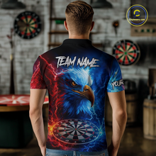 Load image into Gallery viewer, Custom Lightning Thunder Eagle Dart Shirts for Men Darts Team Jerseys Polo &amp; 1/4 Zip NNT137