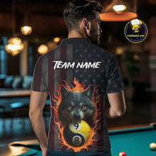 Load image into Gallery viewer, Custom US Wolf 8 9 Ball Yin Yang Billiard Shirts for Men Billiard Team Shirts Billiard League Polo &amp; 1/4 Zip NNT92