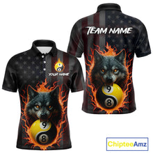Load image into Gallery viewer, Custom US Wolf 8 9 Ball Yin Yang Billiard Shirts for Men Billiard Team Shirts Billiard League Polo &amp; 1/4 Zip NNT92