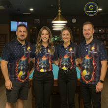Load image into Gallery viewer, Custom US Wolf 8 9 Ball Yin Yang Billiard Shirts for Men Billiard Team Shirts Billiard League Polo &amp; 1/4 Zip NNT92