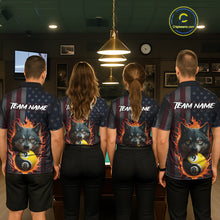 Load image into Gallery viewer, Custom US Wolf 8 9 Ball Yin Yang Billiard Shirts for Men Billiard Team Shirts Billiard League Polo &amp; 1/4 Zip NNT92