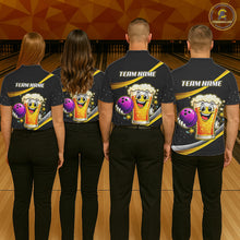 Load image into Gallery viewer, Custom Funny Beer Bowling Bowling Jersey for Men Bowling Team Shirts Polo &amp; 1/4 Zip HNT190